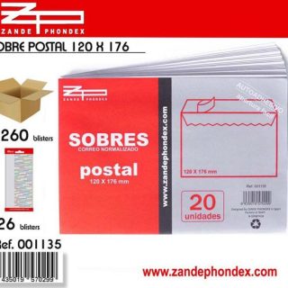 SOBRES 20UN 20X176MM