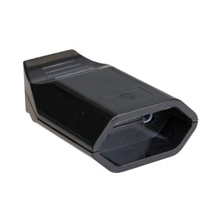 BASE AEREA CON FALDÓN 10A 250V NEGRA SOLERA